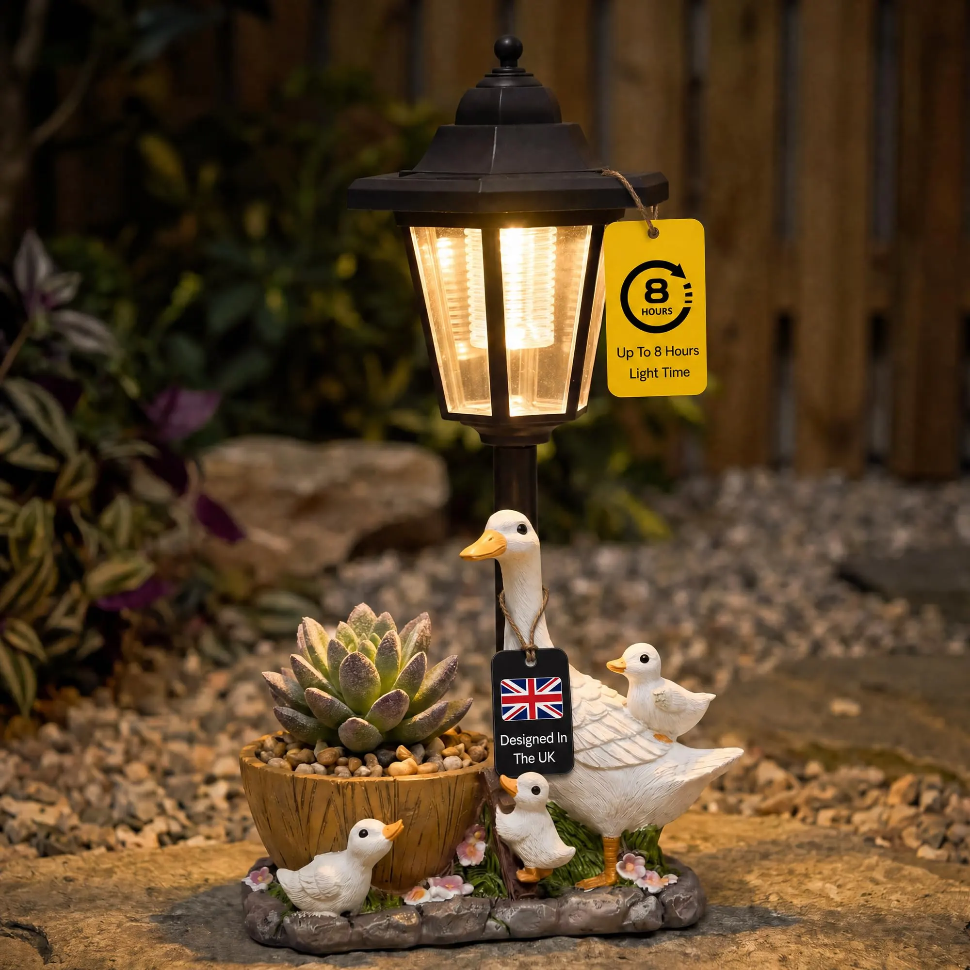 Duck Statue Solar Lantern